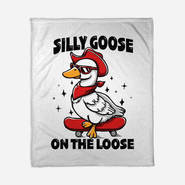 Silly Goose On The Loose-None-Fleece-Blanket-Vallina84