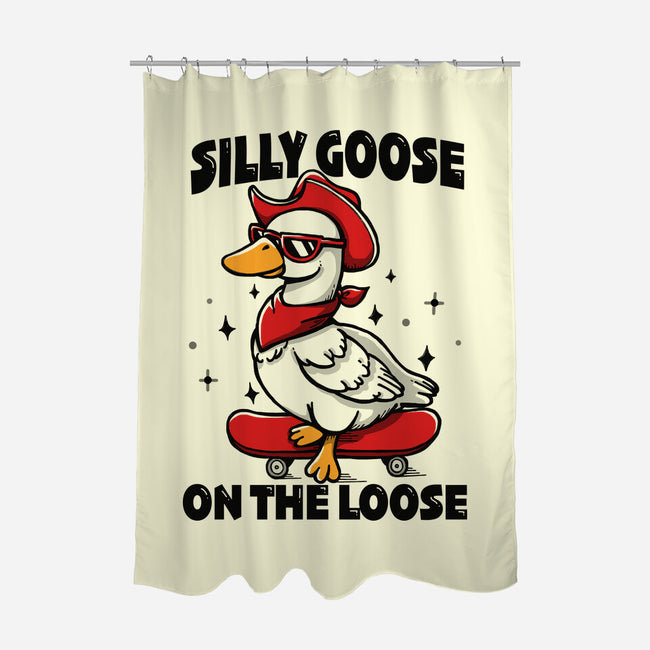Silly Goose On The Loose-None-Polyester-Shower Curtain-Vallina84