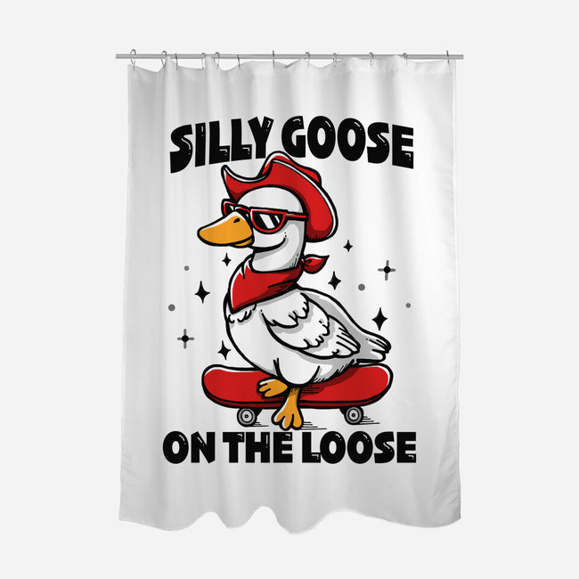 Silly Goose On The Loose-None-Polyester-Shower Curtain-Vallina84