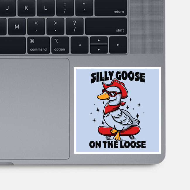 Silly Goose On The Loose-None-Glossy-Sticker-Vallina84