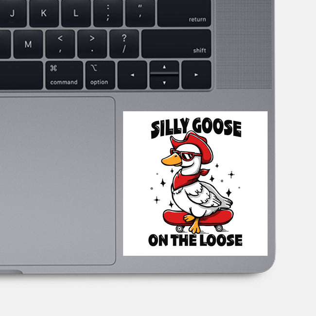 Silly Goose On The Loose-None-Glossy-Sticker-Vallina84