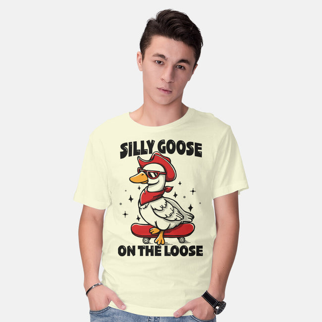 Silly Goose On The Loose-Mens-Basic-Tee-Vallina84