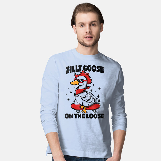Silly Goose On The Loose-Mens-Long Sleeved-Tee-Vallina84