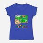 Super Hyrule World-Womens-V-Neck-Tee-NMdesign