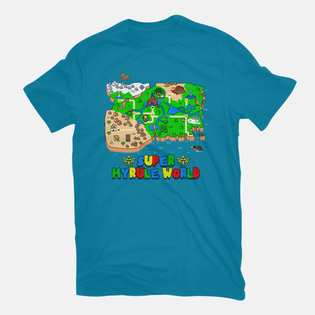 Super Hyrule World-Womens-Fitted-Tee-NMdesign