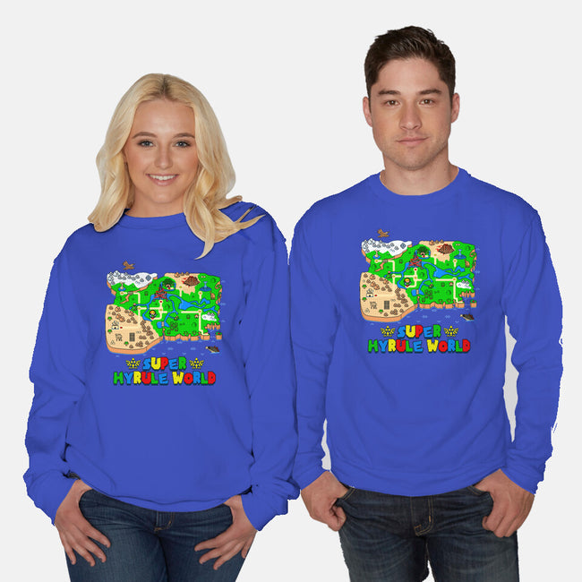 Super Hyrule World-Unisex-Crew Neck-Sweatshirt-NMdesign
