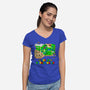 Super Hyrule World-Womens-V-Neck-Tee-NMdesign