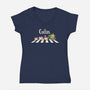 The Cuccos-Womens-V-Neck-Tee-2DFeer