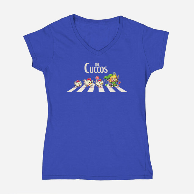 The Cuccos-Womens-V-Neck-Tee-2DFeer