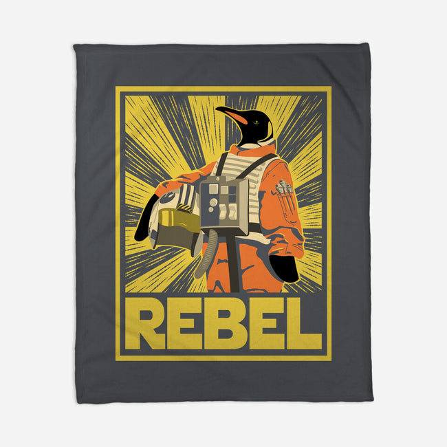 Penguin Rebel-None-Fleece-Blanket-dwarmuth