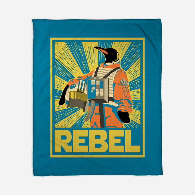 Penguin Rebel-None-Fleece-Blanket-dwarmuth