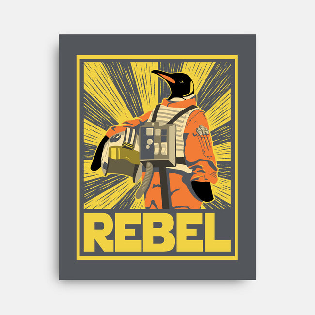 Penguin Rebel-None-Stretched-Canvas-dwarmuth