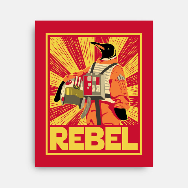 Penguin Rebel-None-Stretched-Canvas-dwarmuth