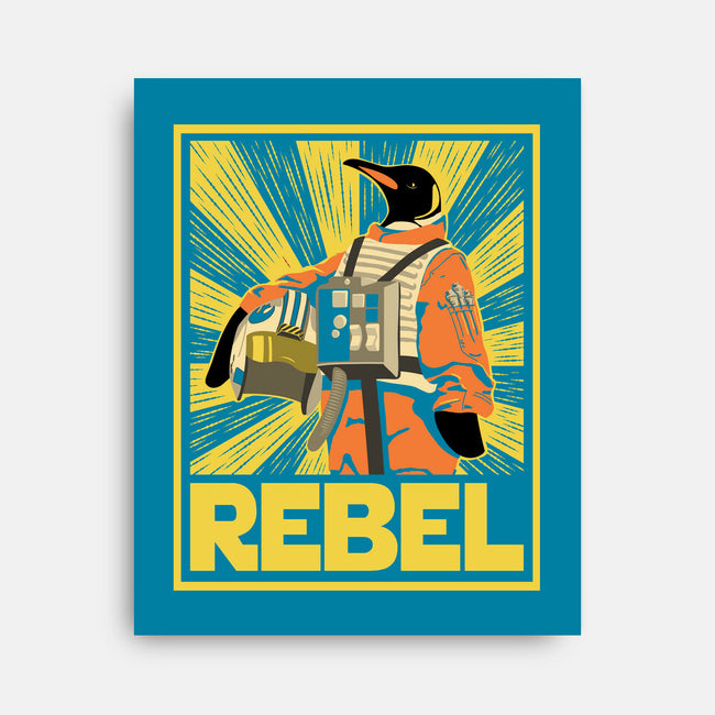 Penguin Rebel-None-Stretched-Canvas-dwarmuth