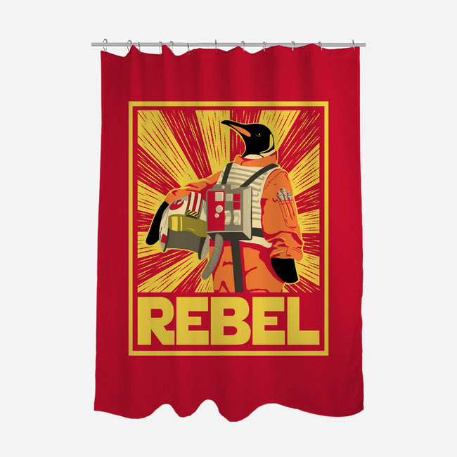 Penguin Rebel-None-Polyester-Shower Curtain-dwarmuth