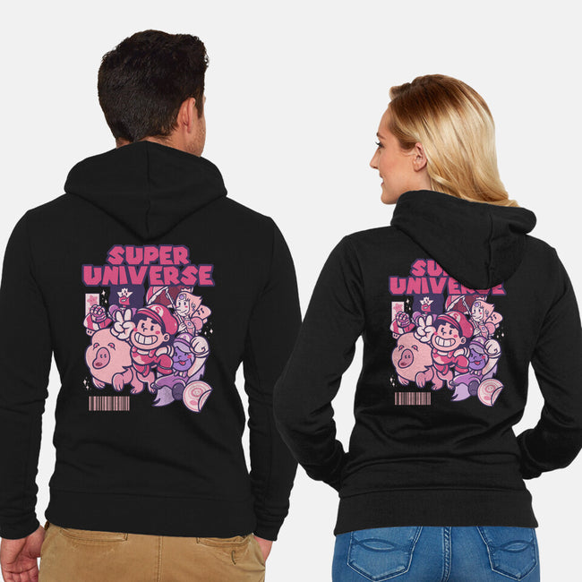 Super Universe-Unisex-Zip-Up-Sweatshirt-yumie
