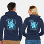 Blue Monster-Unisex-Zip-Up-Sweatshirt-yumie