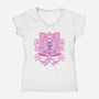 Kawaiigochi-Womens-V-Neck-Tee-yumie