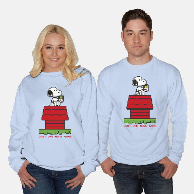 8 Bit Dog-Unisex-Crew Neck-Sweatshirt-sebasebi