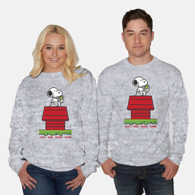 8 Bit Dog-Unisex-Crew Neck-Sweatshirt-sebasebi