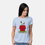 8 Bit Dog-Womens-Basic-Tee-sebasebi