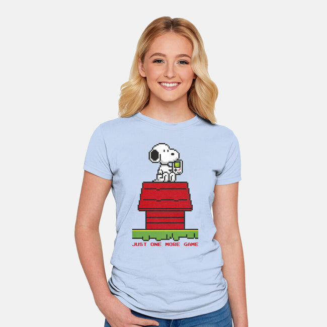 8 Bit Dog-Womens-Fitted-Tee-sebasebi