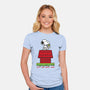 8 Bit Dog-Womens-Fitted-Tee-sebasebi