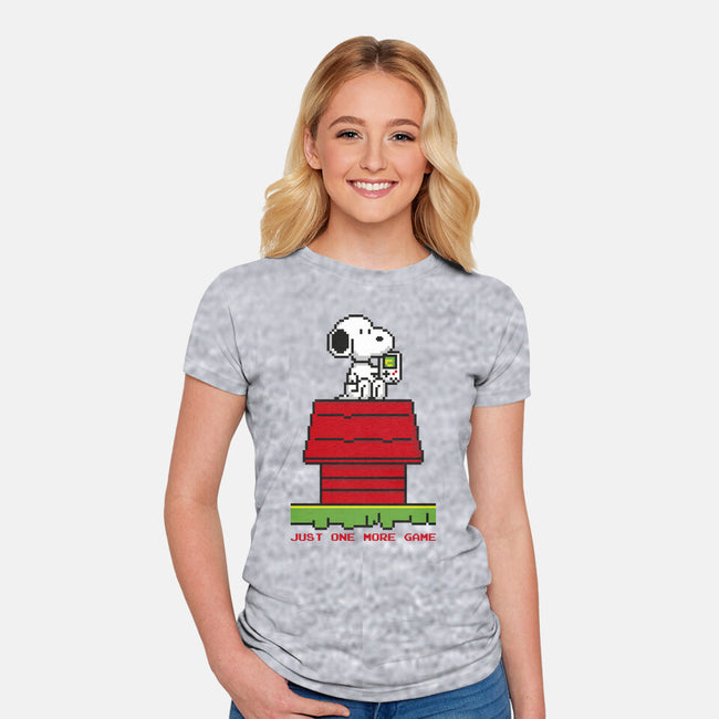 8 Bit Dog-Womens-Fitted-Tee-sebasebi