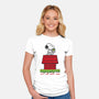 8 Bit Dog-Womens-Fitted-Tee-sebasebi