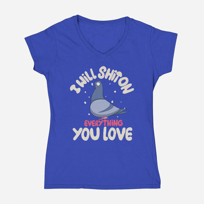 On Everything You Love-Womens-V-Neck-Tee-MaxoArt