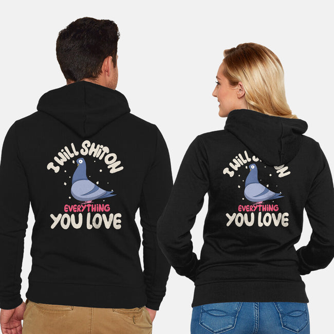 On Everything You Love-Unisex-Zip-Up-Sweatshirt-MaxoArt