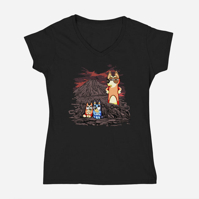 Mum’s Wrath-Womens-V-Neck-Tee-JamesQJO