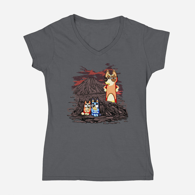 Mum’s Wrath-Womens-V-Neck-Tee-JamesQJO