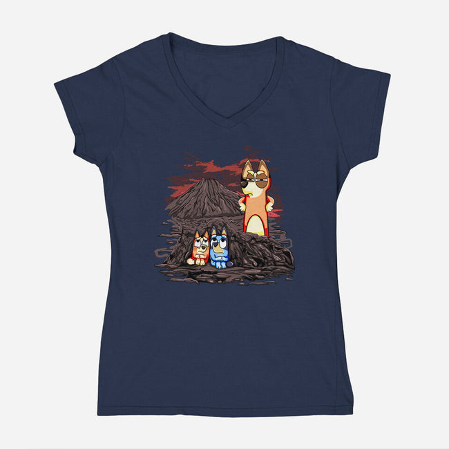 Mum’s Wrath-Womens-V-Neck-Tee-JamesQJO