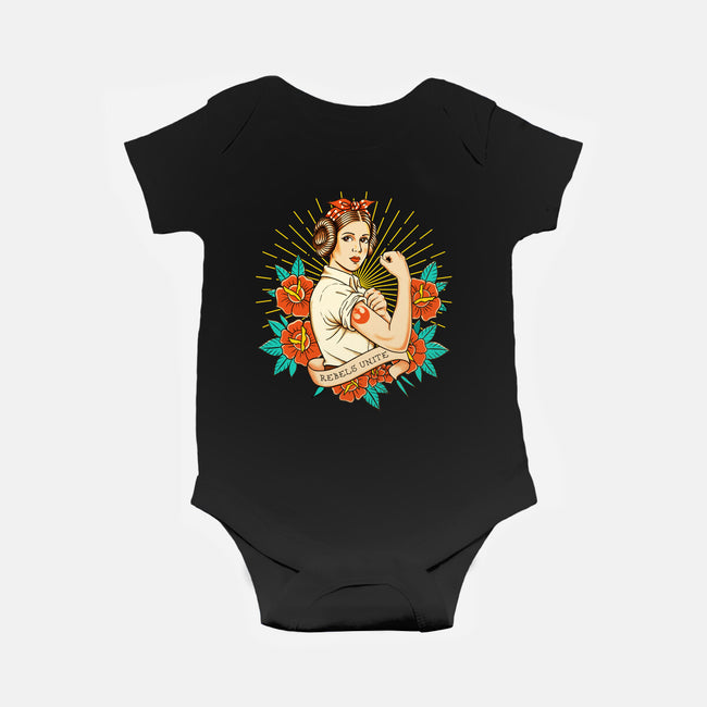 Rebels Unite Tattoo-Baby-Basic-Onesie-P1yu5h