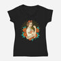 Rebels Unite Tattoo-Womens-V-Neck-Tee-P1yu5h
