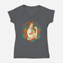 Rebels Unite Tattoo-Womens-V-Neck-Tee-P1yu5h