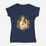 Rebels Unite Tattoo-Womens-V-Neck-Tee-P1yu5h