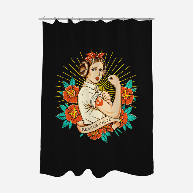 Rebels Unite Tattoo-None-Polyester-Shower Curtain-P1yu5h