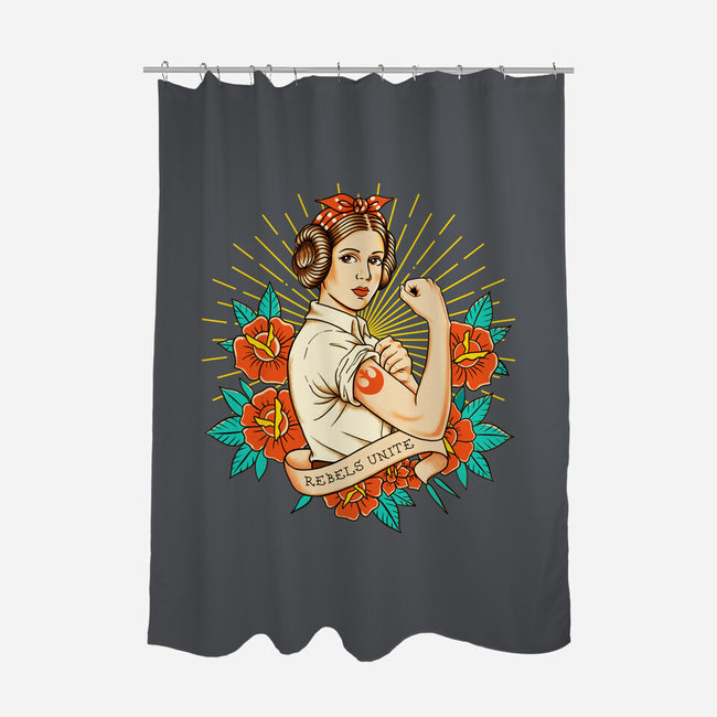 Rebels Unite Tattoo-None-Polyester-Shower Curtain-P1yu5h