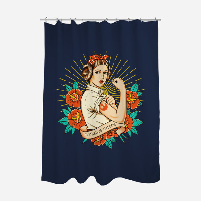 Rebels Unite Tattoo-None-Polyester-Shower Curtain-P1yu5h