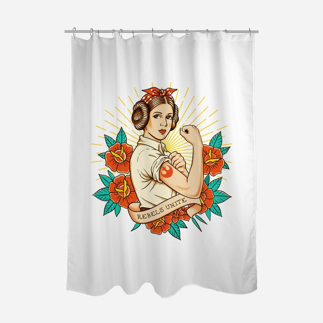 Rebels Unite Tattoo-None-Polyester-Shower Curtain-P1yu5h