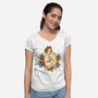 Rebels Unite Tattoo-Womens-V-Neck-Tee-P1yu5h
