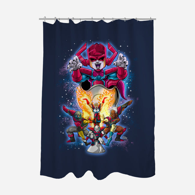 Galafreeze And The Herald Force-None-Polyester-Shower Curtain-Ozzy Fernandez
