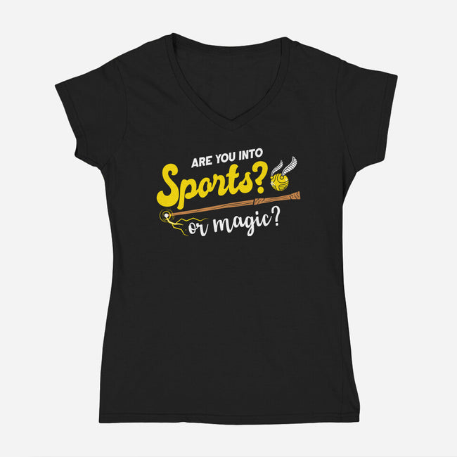 Sports Or Magic-Womens-V-Neck-Tee-krisren28