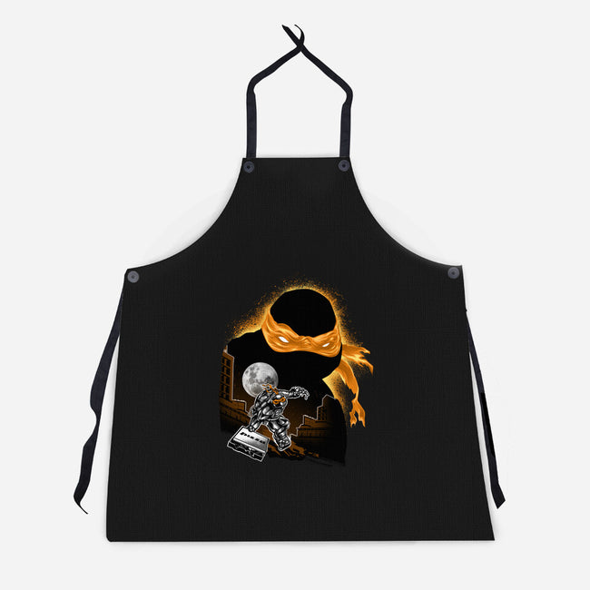 Nun-Chucks Wielder Ninja-Unisex-Kitchen-Apron-hypertwenty