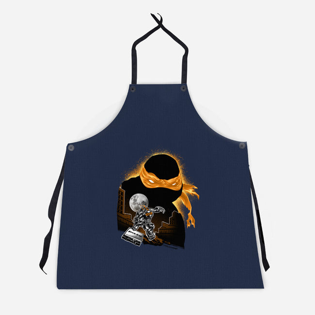 Nun-Chucks Wielder Ninja-Unisex-Kitchen-Apron-hypertwenty