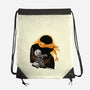 Nun-Chucks Wielder Ninja-None-Drawstring-Bag-hypertwenty