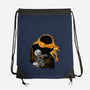 Nun-Chucks Wielder Ninja-None-Drawstring-Bag-hypertwenty