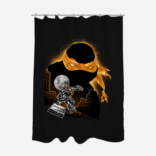 Nun-Chucks Wielder Ninja-None-Polyester-Shower Curtain-hypertwenty